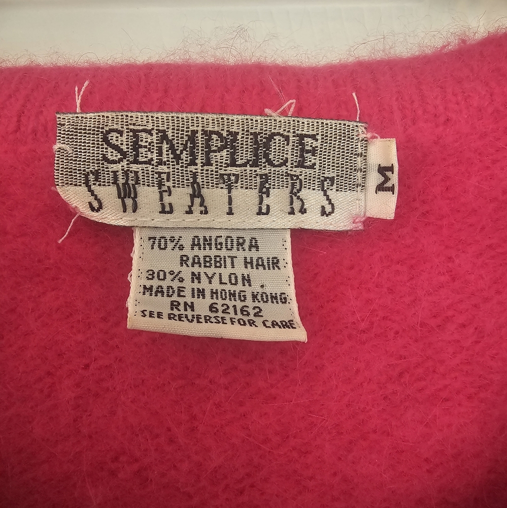 Vintage Pink Sweater with Bow Accents - Picture 3 of 4